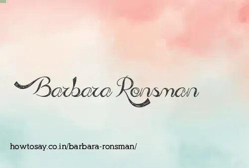 Barbara Ronsman