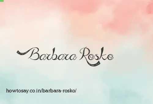 Barbara Rosko