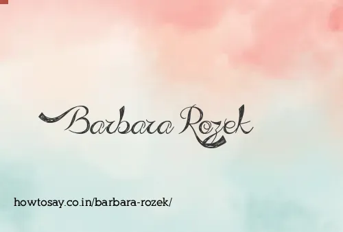 Barbara Rozek