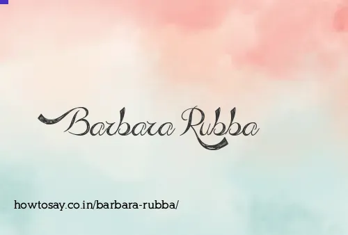 Barbara Rubba