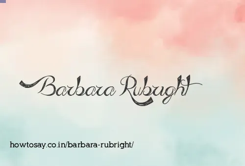 Barbara Rubright