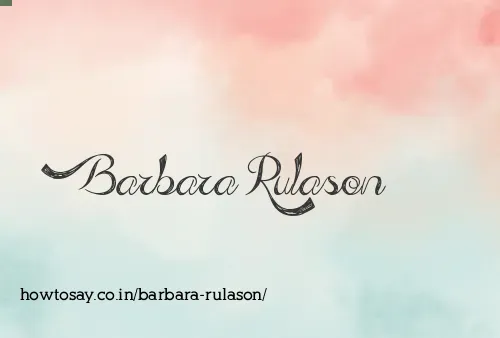 Barbara Rulason