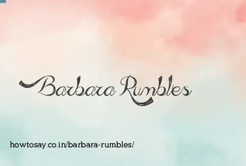 Barbara Rumbles