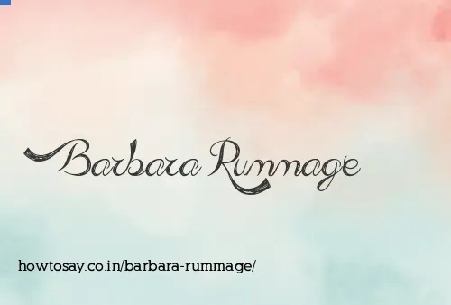 Barbara Rummage