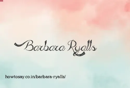 Barbara Ryalls