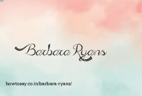Barbara Ryans