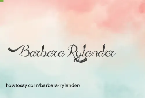 Barbara Rylander