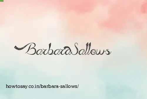 Barbara Sallows