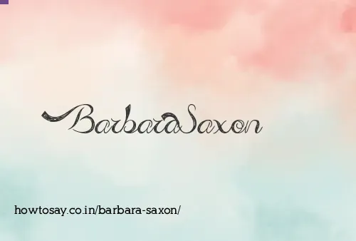 Barbara Saxon
