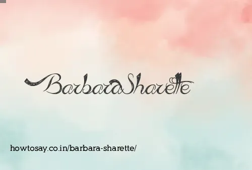 Barbara Sharette