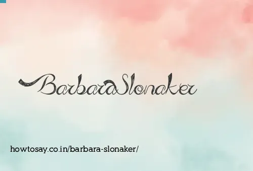 Barbara Slonaker