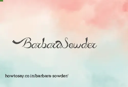 Barbara Sowder
