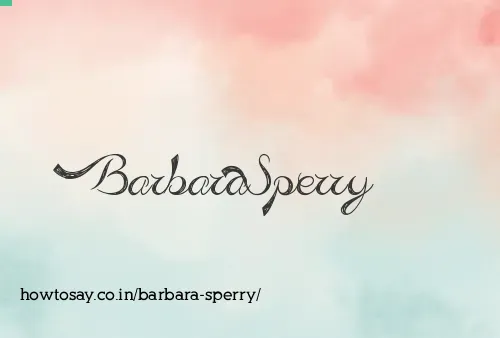 Barbara Sperry