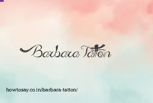 Barbara Tatton