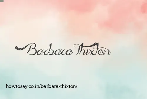 Barbara Thixton