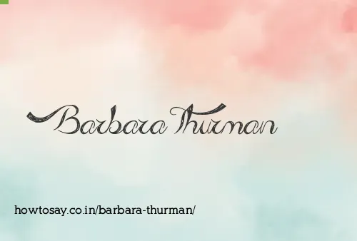 Barbara Thurman