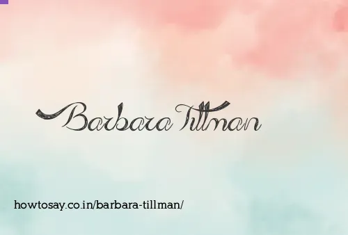 Barbara Tillman