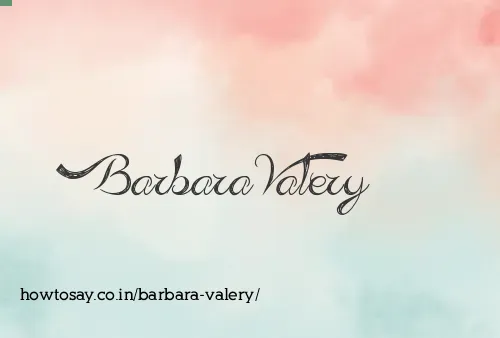 Barbara Valery