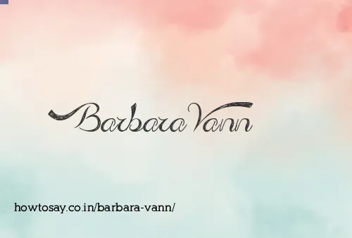 Barbara Vann