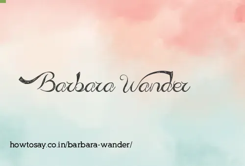 Barbara Wander