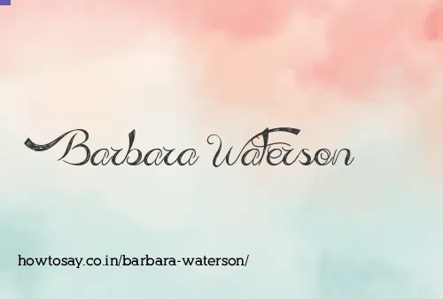 Barbara Waterson