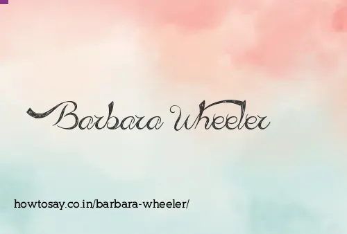 Barbara Wheeler
