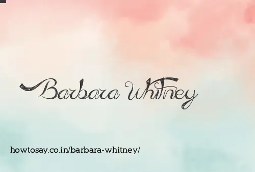 Barbara Whitney