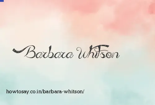 Barbara Whitson