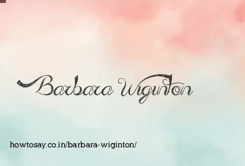 Barbara Wiginton