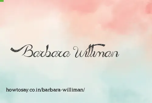 Barbara Williman