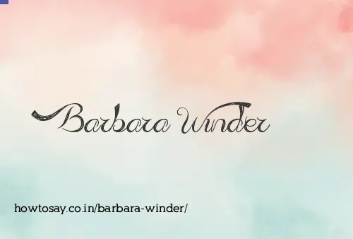 Barbara Winder