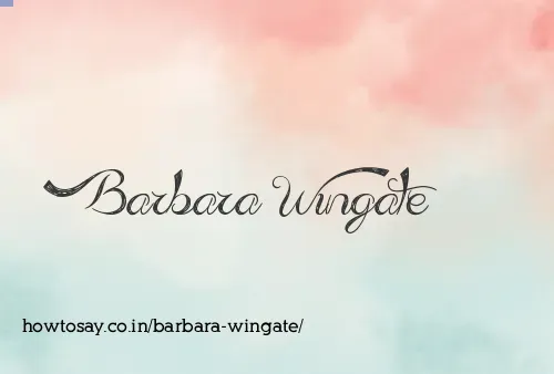 Barbara Wingate