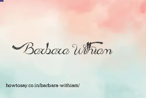 Barbara Withiam