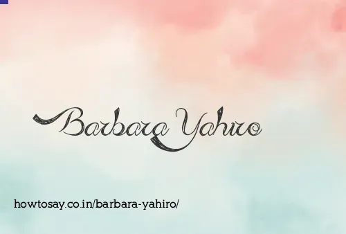 Barbara Yahiro