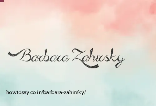 Barbara Zahirsky