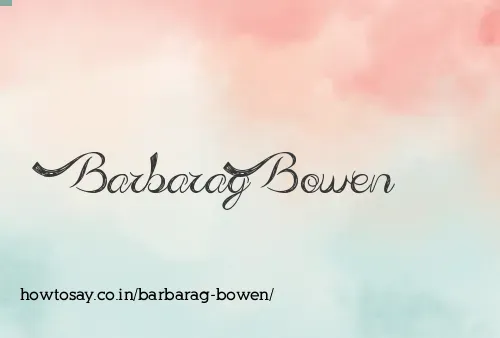 Barbarag Bowen