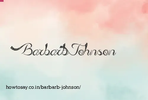 Barbarb Johnson