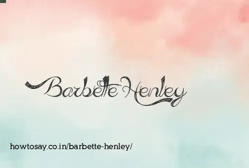 Barbette Henley