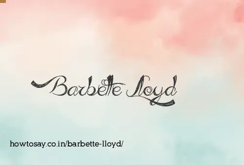 Barbette Lloyd