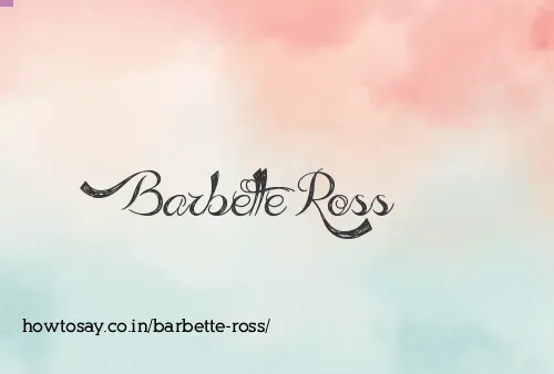 Barbette Ross