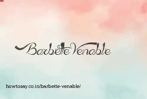 Barbette Venable