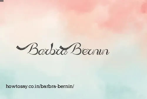 Barbra Bernin