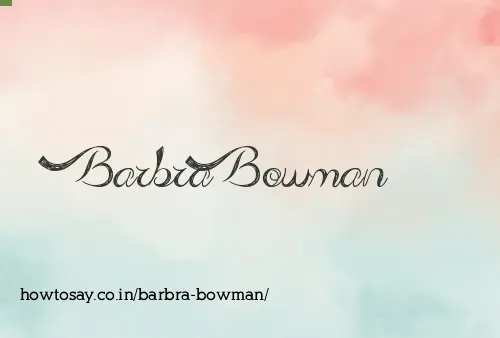 Barbra Bowman