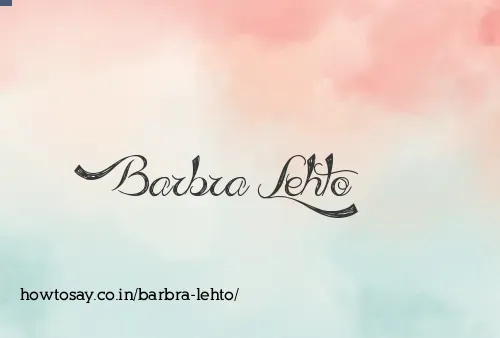 Barbra Lehto
