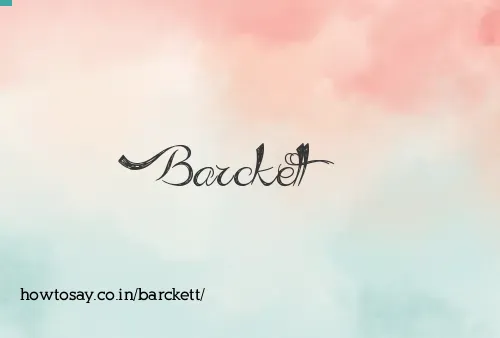 Barckett
