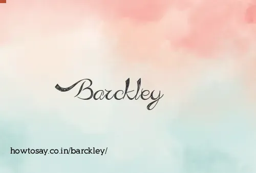 Barckley