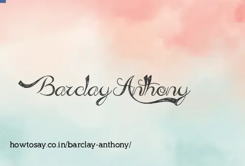 Barclay Anthony