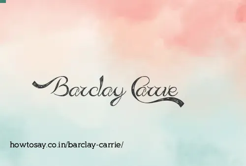 Barclay Carrie