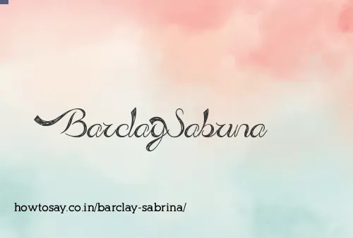 Barclay Sabrina