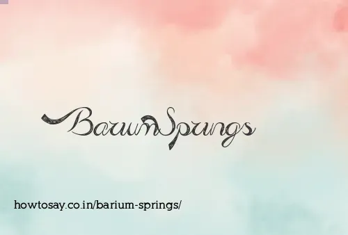 Barium Springs